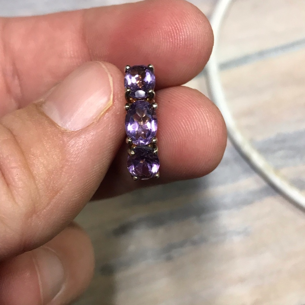 925. Amethyst And Solid Silver Earrings - image 4